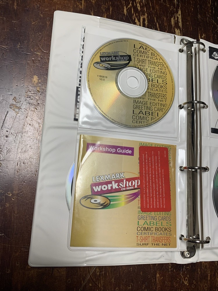 Vintage IBM Aptiva Computer Software Storage Binder & CD’s - Recovery & Games