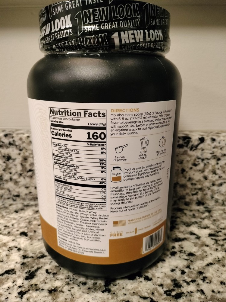 Rule 1 Source 7 Protein – Decadent Flavor, Velvety Smooth Texture, 22g Protein
