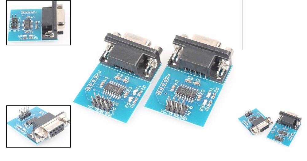 RS232 to TTL Module (Pack of 2) with Communication Indicator for Projects