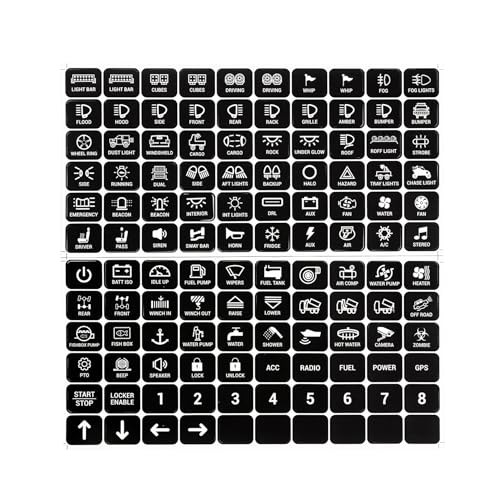 120PCS Switch Panel Sticker, Car Panel Decal, Waterproof Rocker Toggle Switch