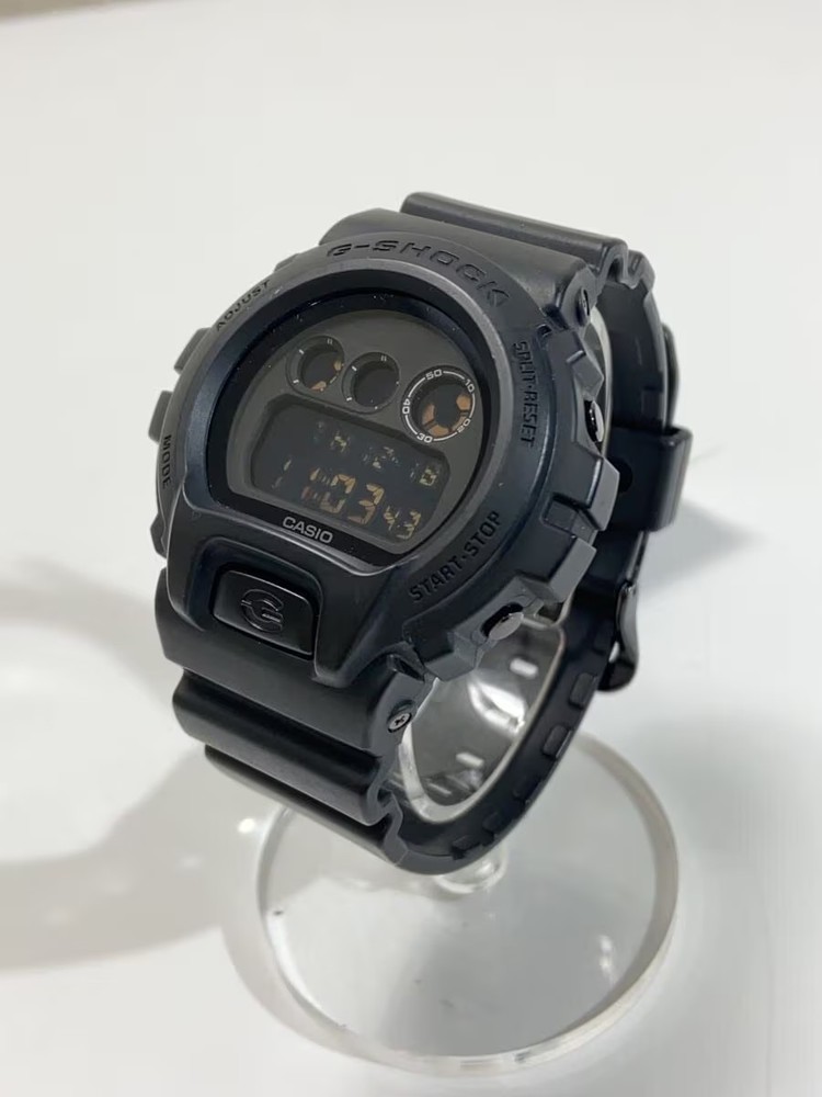 CASIO Quartz Watch G SHOCK Digital Leather BLK BLK