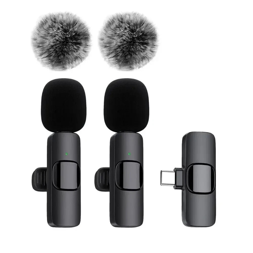 Lavalier Microphone Wireless Audio Video Recording Mic For Android/iPhone Type C