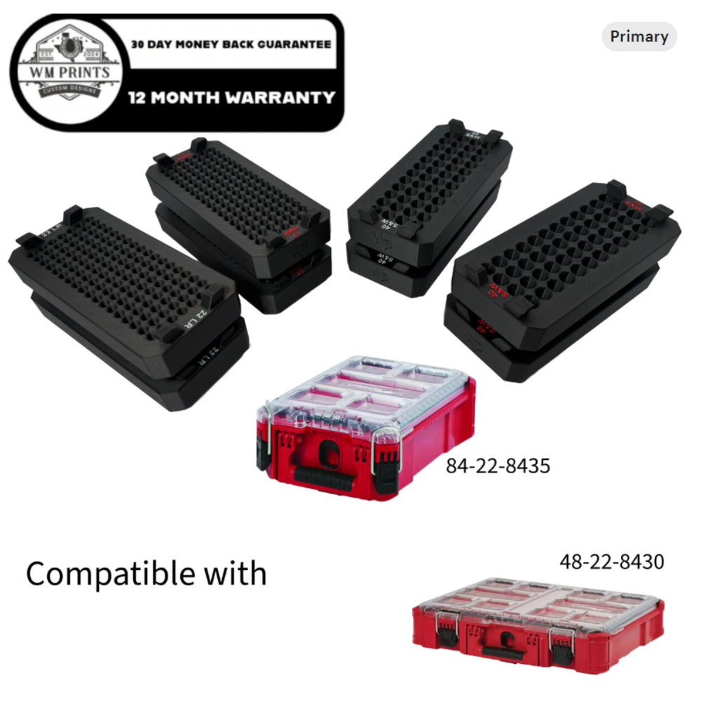 Milwaukee Packout compatible Ammo Inserts double stack.