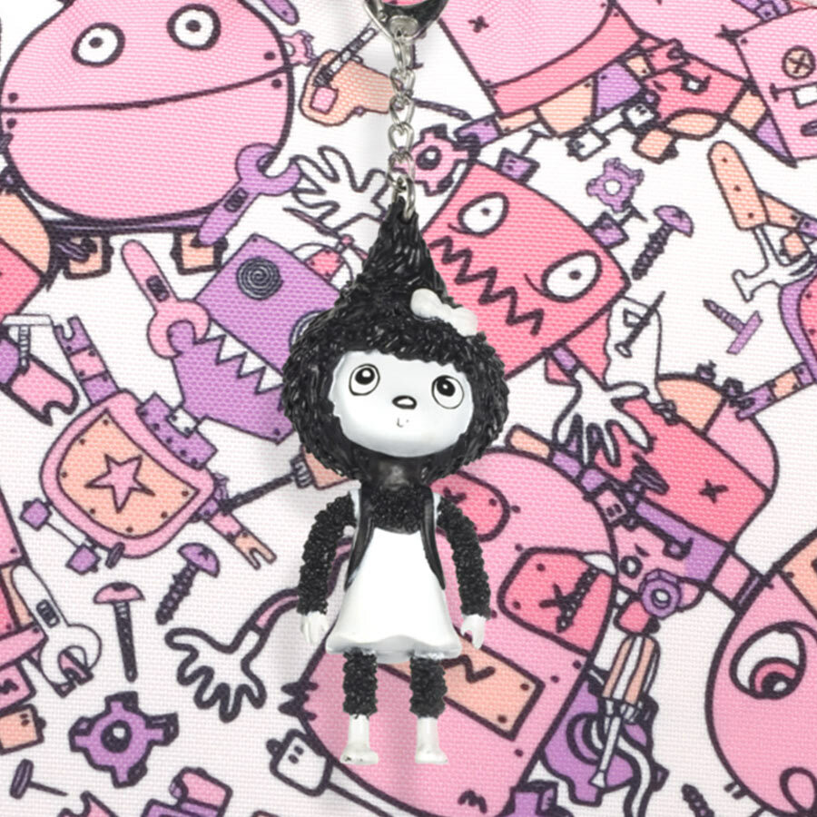 Zip and Zoe Junior Backpack Robots Pink