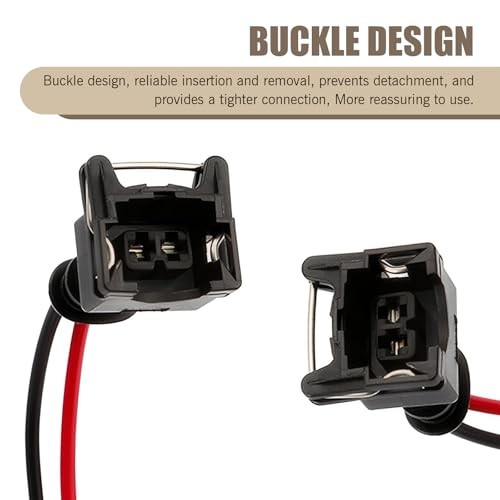 Car Fuel Injector Connector, Standard Specification Injector Socket 8 PCS Black