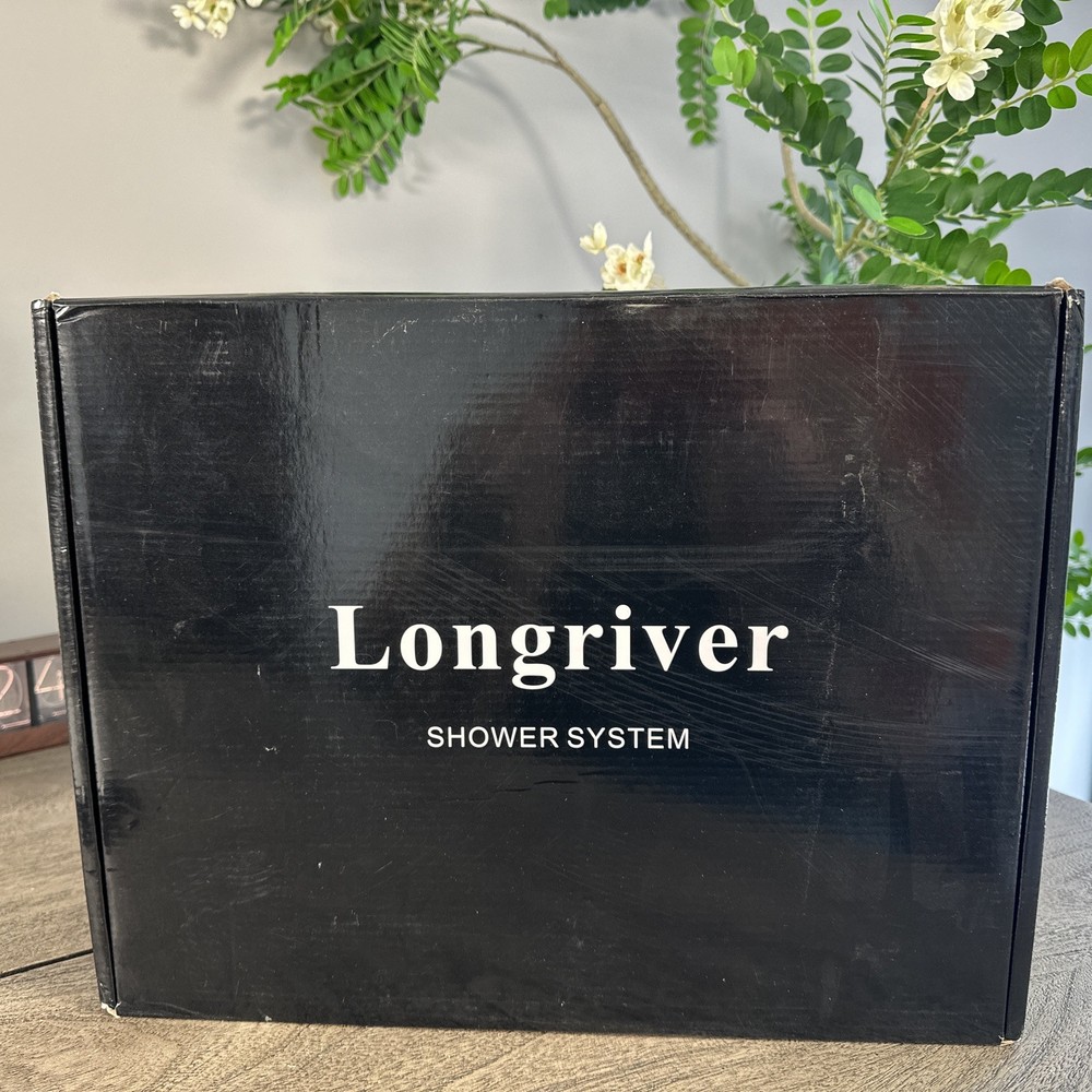 Longriver 12” Rain Shower System Set Temperature Display Rainfall and Handheld