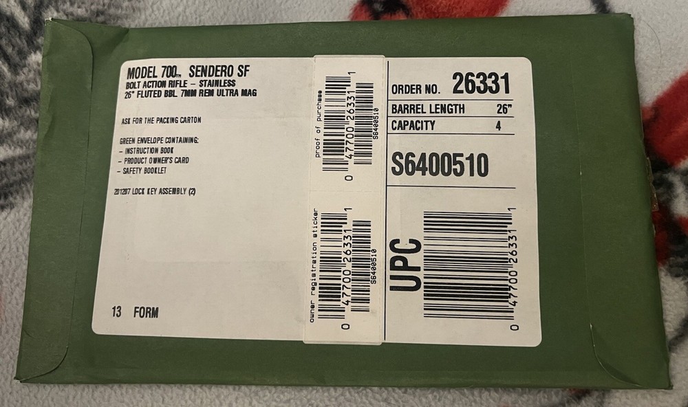 Remington Model 700 Sendero SF Manual