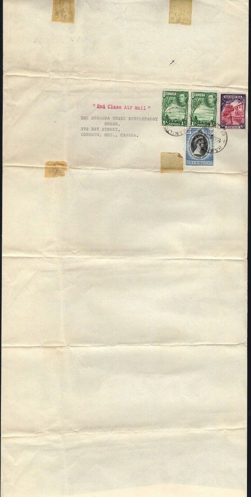 Bermuda - 1953 wrapper sent to Canada
