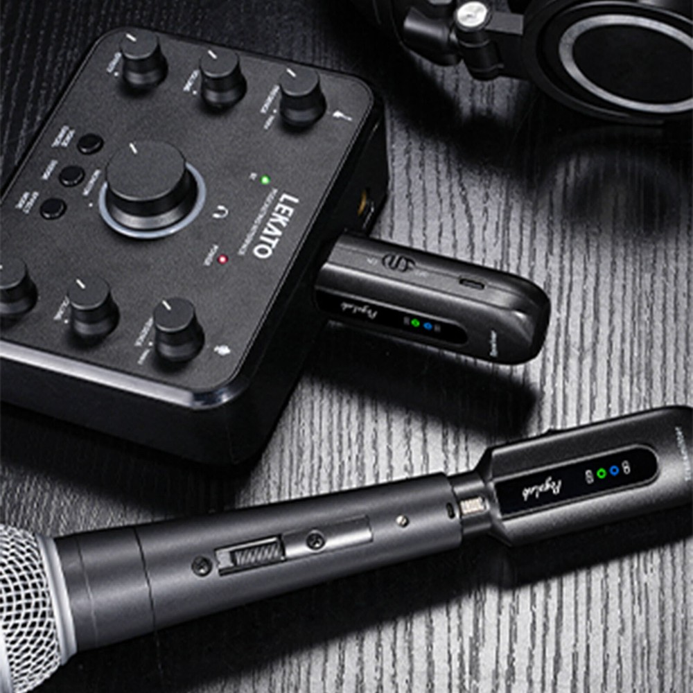 Wireless Microphone Transmitter Receiver 2.4Ghz, XLR System Rechargeable