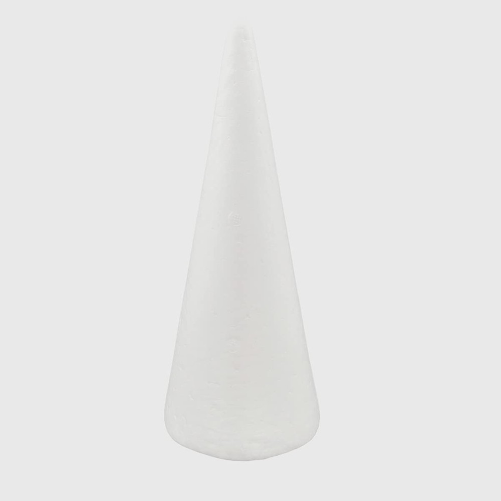 8-Pack 4x9.7 inch White Polystyrene Craft Foam Cones for DIY Projects