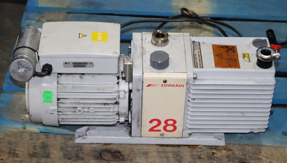 Edwards 28 E2M28 Rotary Vane Vacuum Pump WORKING