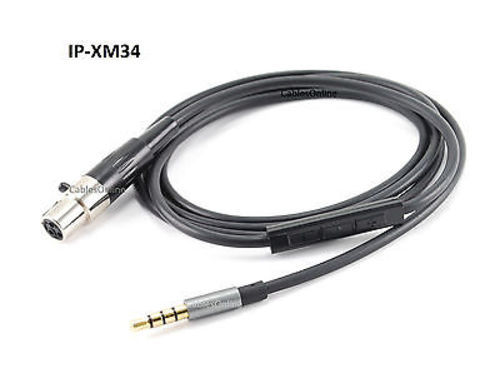 47" AKG Headset to iPhone/iPad Replacement Cable with Mic & Volume Control
