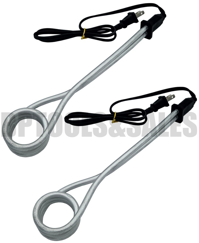 (2) 127V-1350W Water Heater Portable Electric Immersion Element Boiler Travel