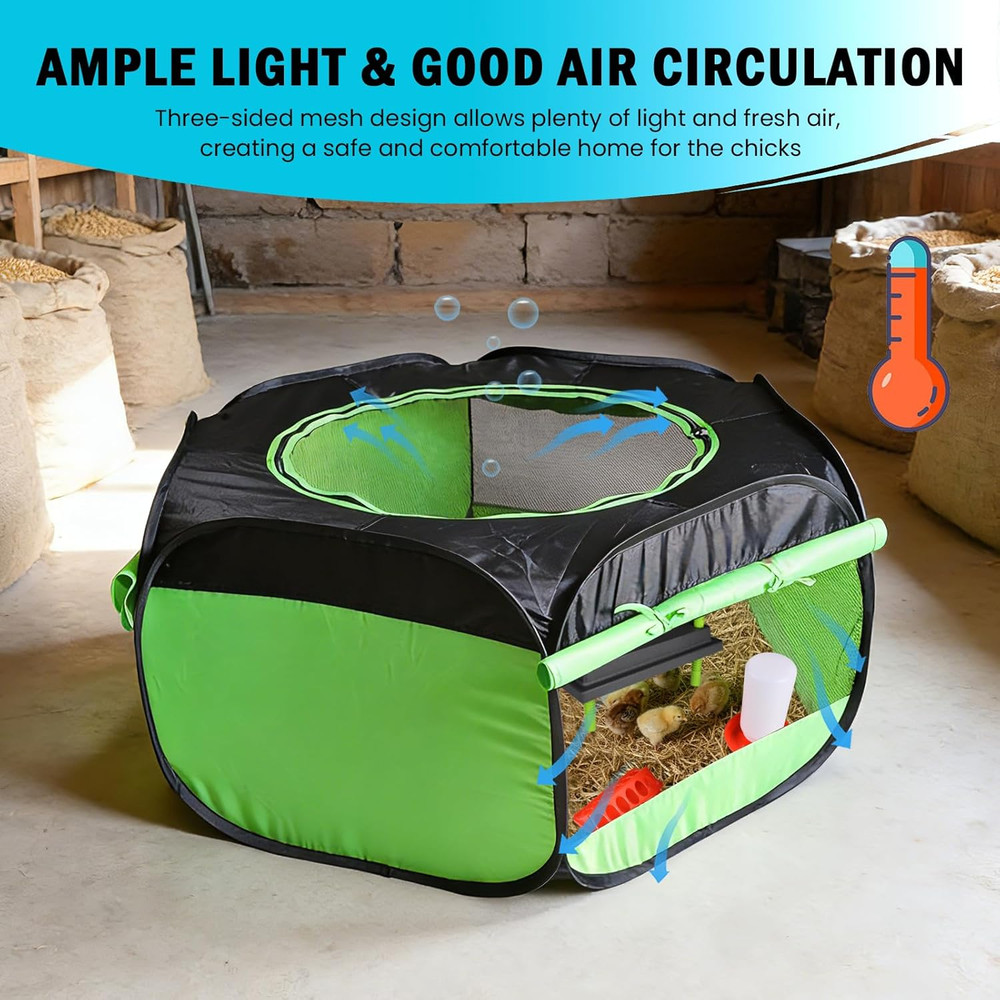 Chicken Brooder Box Starter Kit with Heating Plate, Feeder, and Waterer