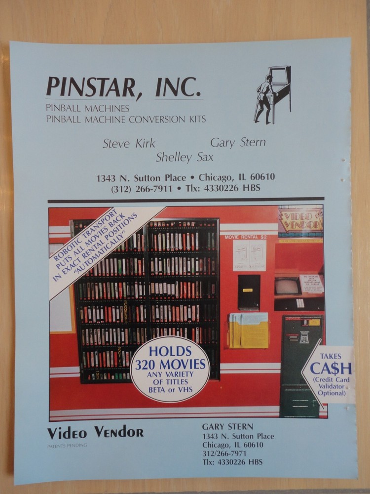 Pinstar, Inc. Gary Stern Ad Promo Original Magazine Pull Out Advertisement