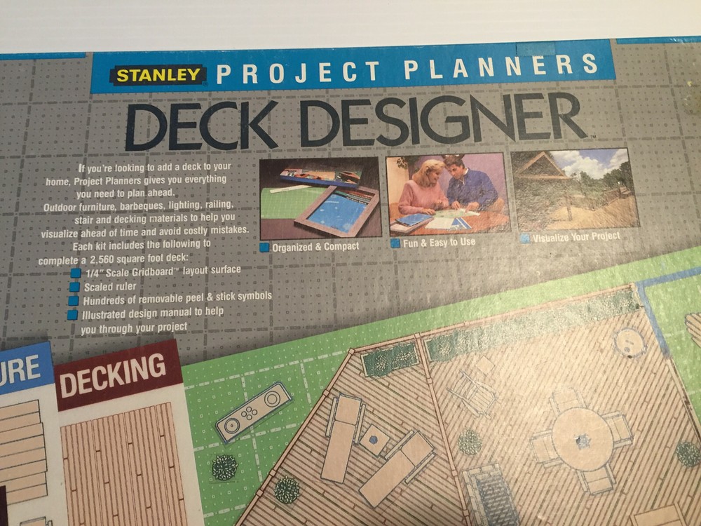Stanley Project Planners Deck Designer reusable pre-scaled peel and stick