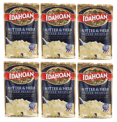 Idahoan Butter & Herb Mashed Potatoes 6 Pack