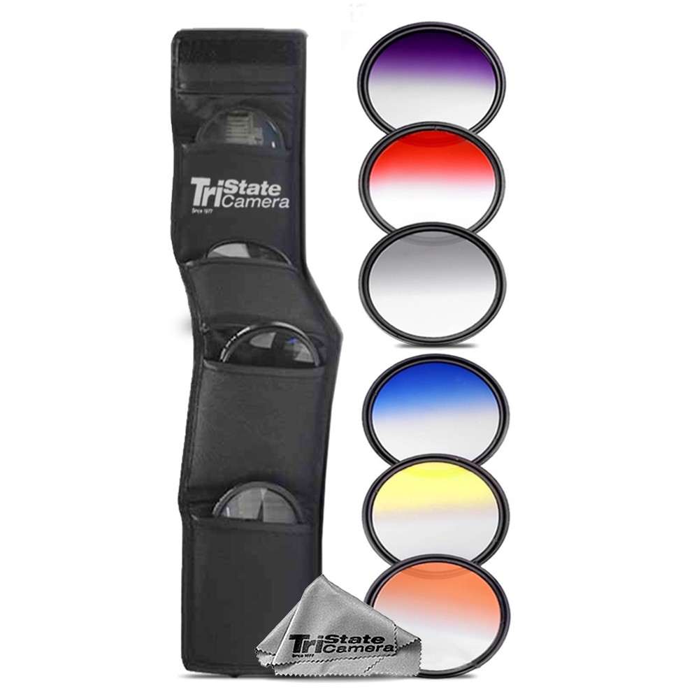 72mm Professional 6 Piece Gradual Color Filter Set