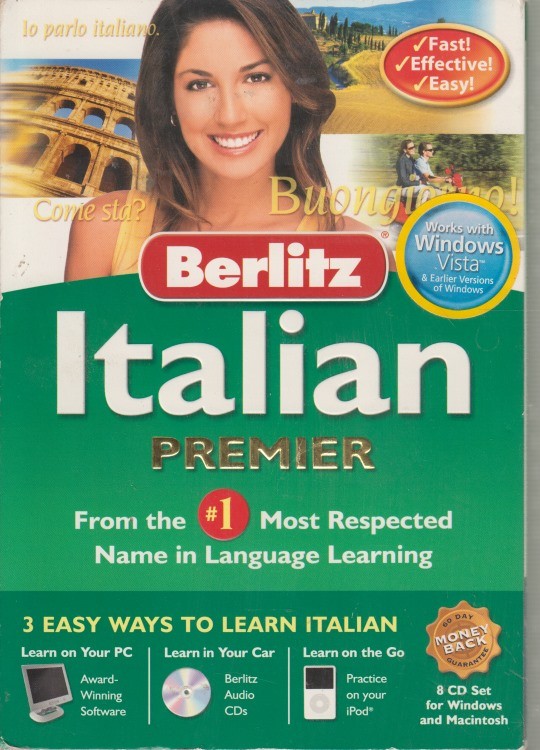 Berlitz Italian Premier PC DVD learn beginner intermediate language! NEW SEALED