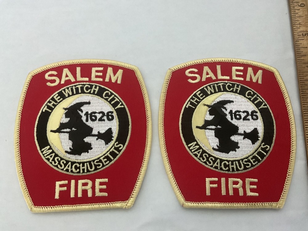 Salem Massachusetts Fire  Patch collectable Set 2 pieces full size and new