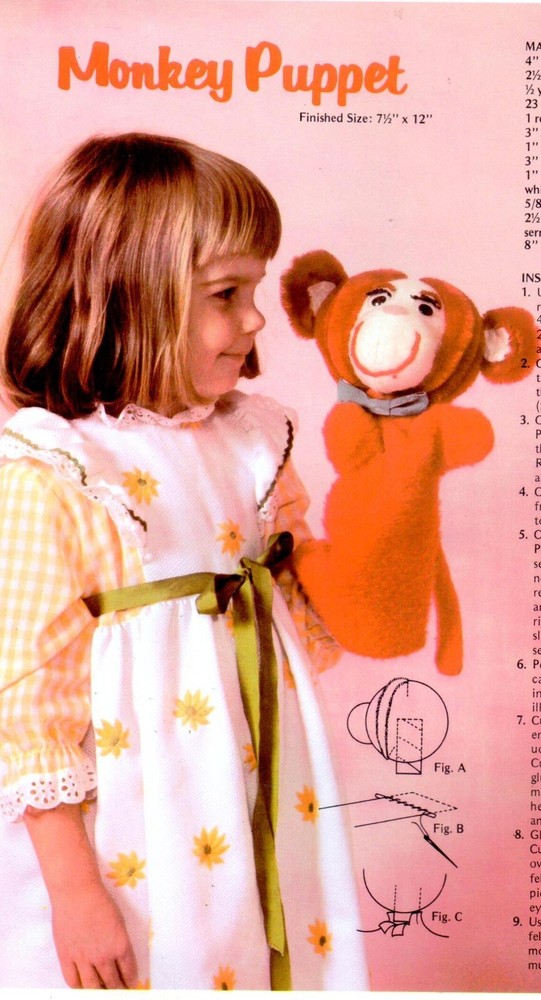 Chenille Circus VTG 1970's Doll & Animal Making Craft Projects Patterns Book