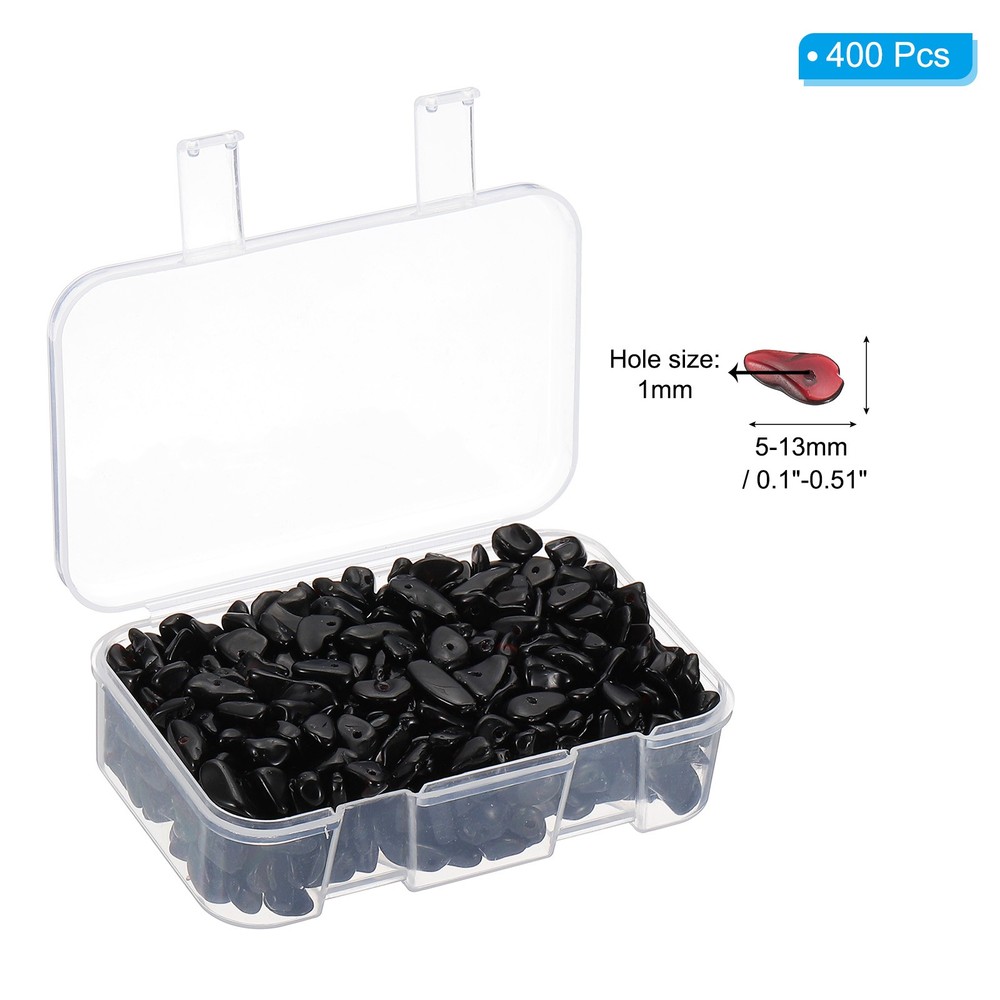 Chip Stone Natural Rock Beads, 400pcs Black