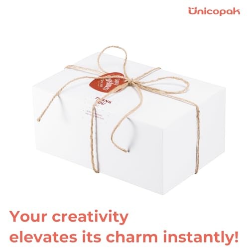 24 Pack Gift Boxes 9x6x4 Inches White Gift Boxes with Lids for 24 pack white