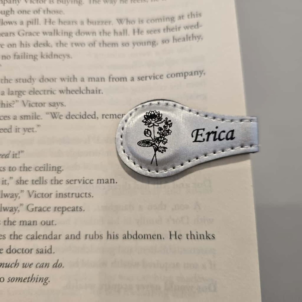 Personalized Leather Bookmark, Engraved Magnetic Book Accessory