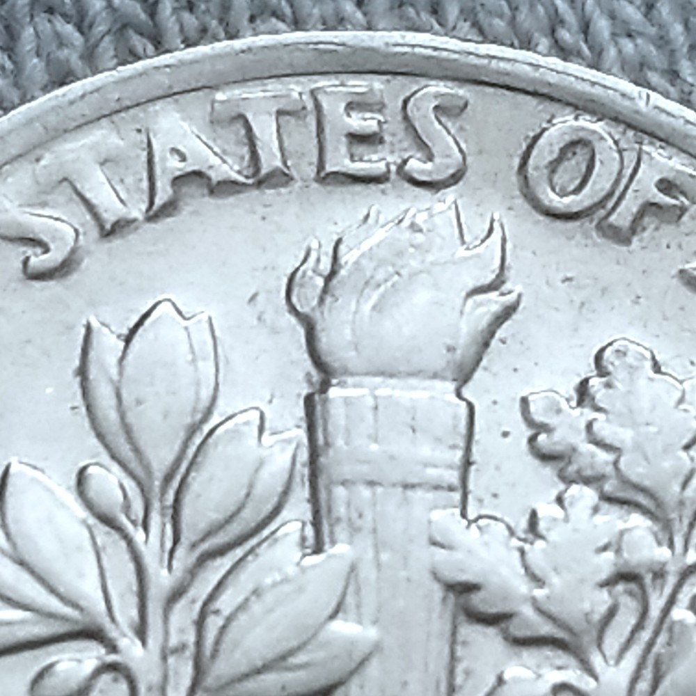 1985 D Roosevelt Dime 10c Strike Errors Broadstrike error Fade Fat Letters GREAT