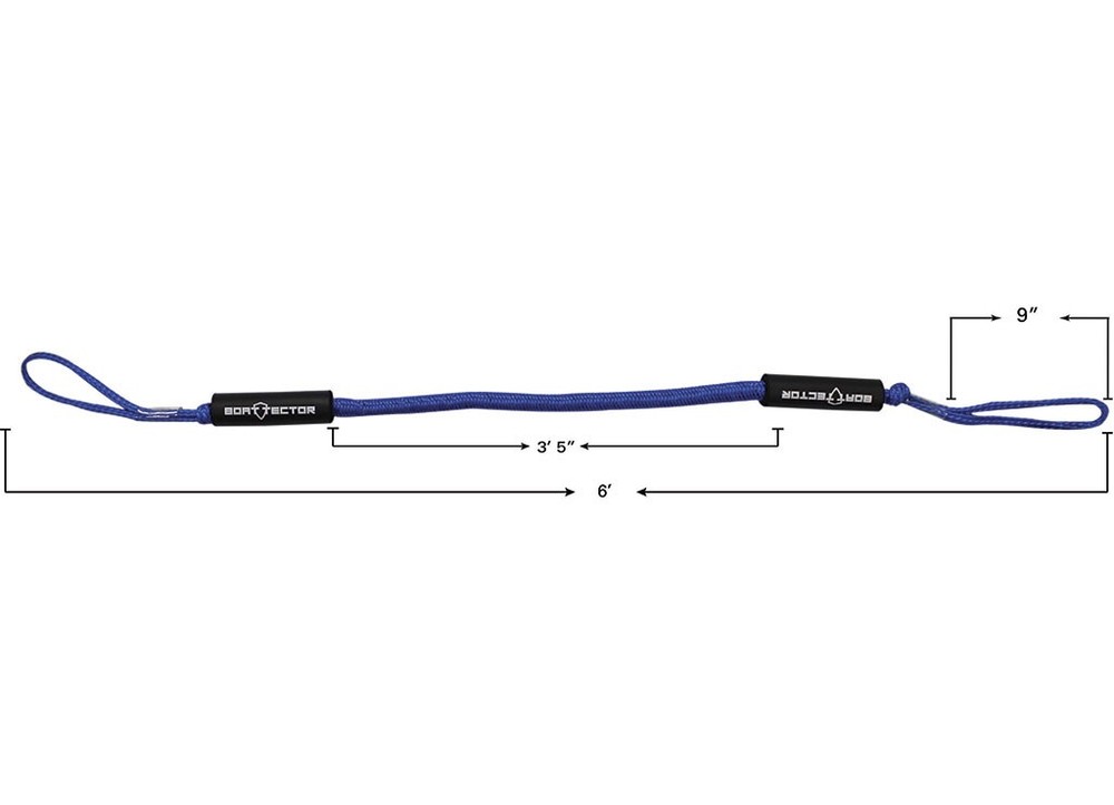 Extreme Max 3006.3285 BoatTector Bungee Dock Line Value 4-Pack - 6', Blue