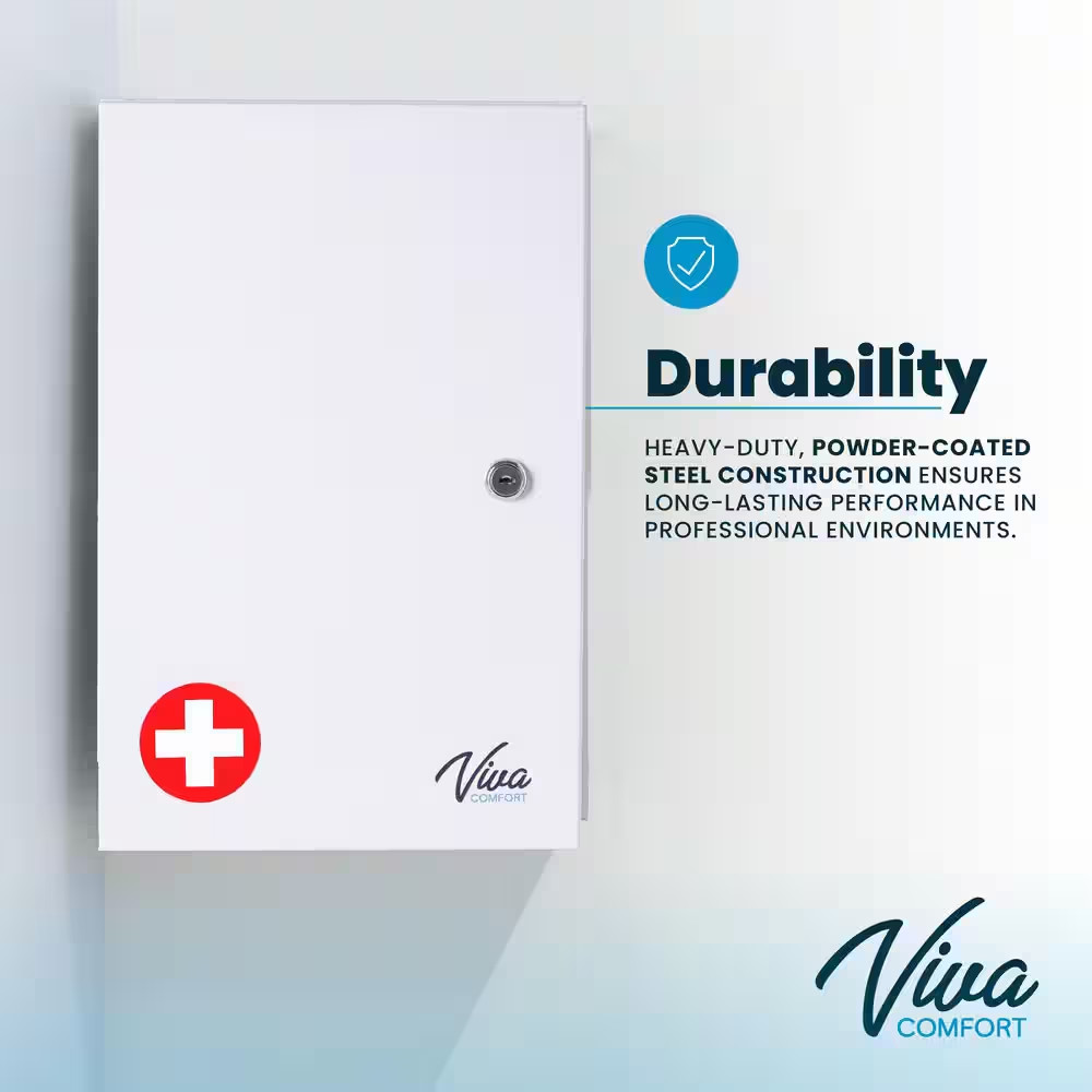 14.5 In. H X 9.5 In. W Medium Rectangular White Steel Surface Mount Double Door