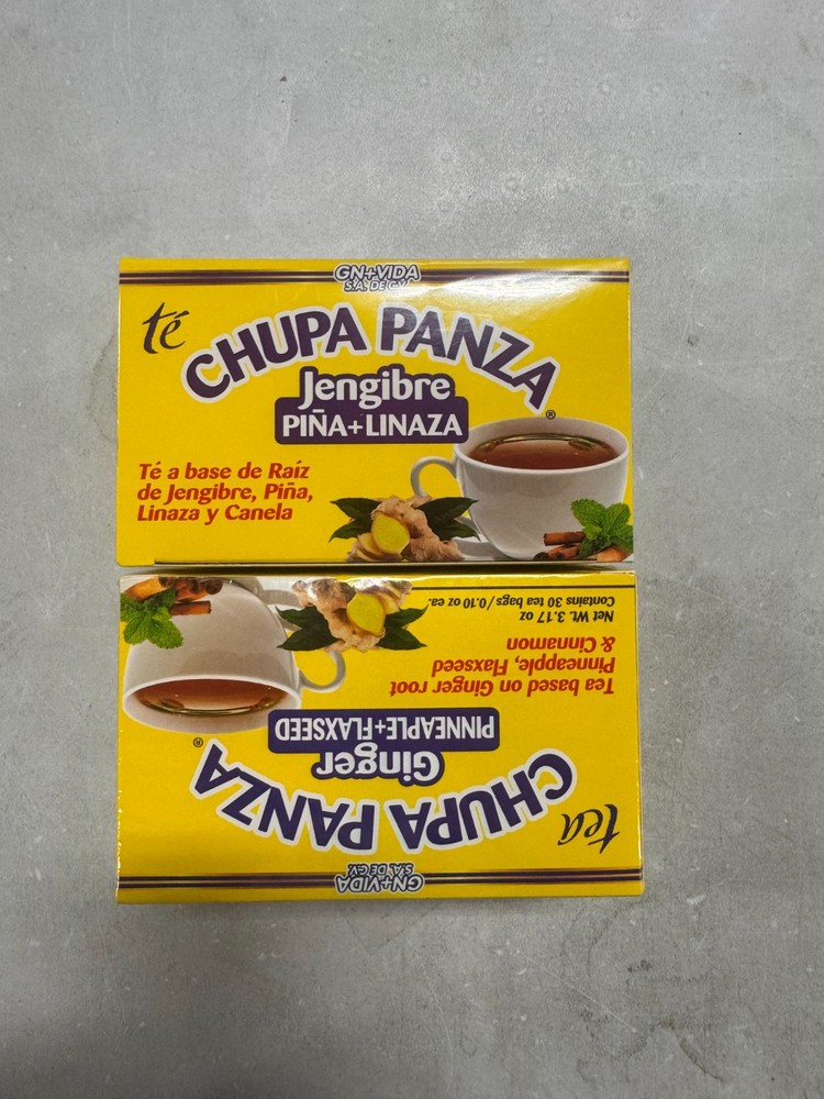 Tea CHUPA Panza, Based ONGINGER Root, PINNEAPPLE, 30 Count (2 PACK)