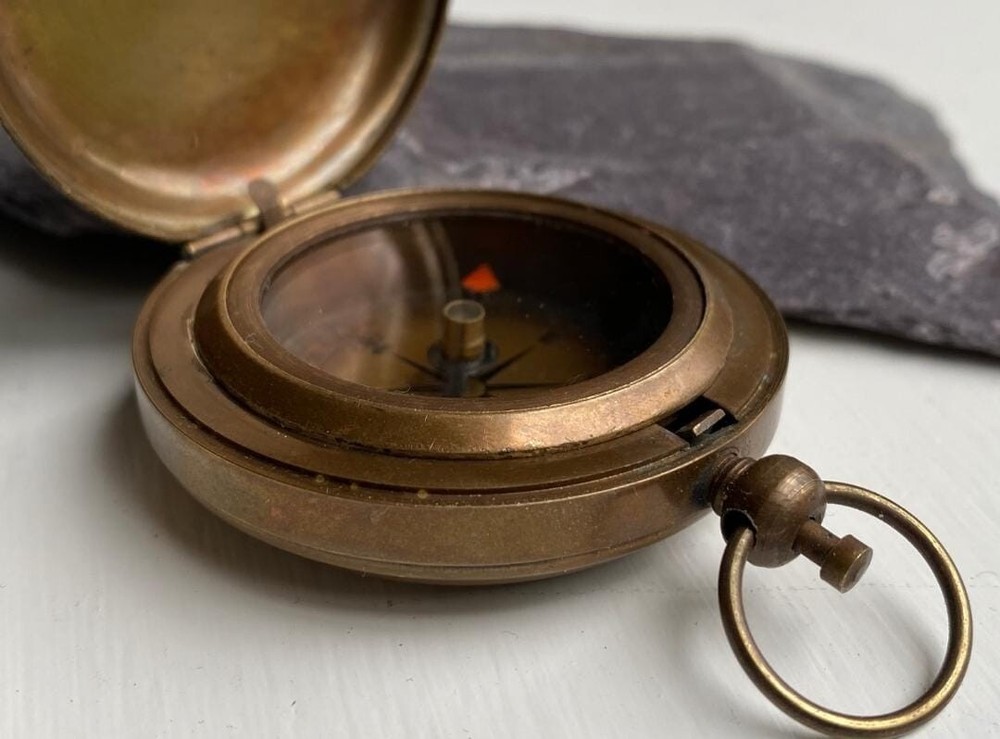 pocket compass vintage style compass handmade compass brass compass Gift