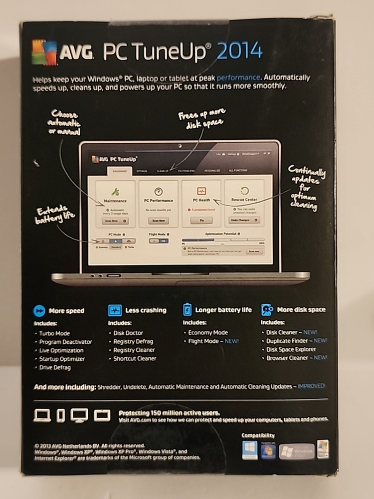 AVG PC TUNEUP 2014 3PC/1 YEAR SOFTWARE
