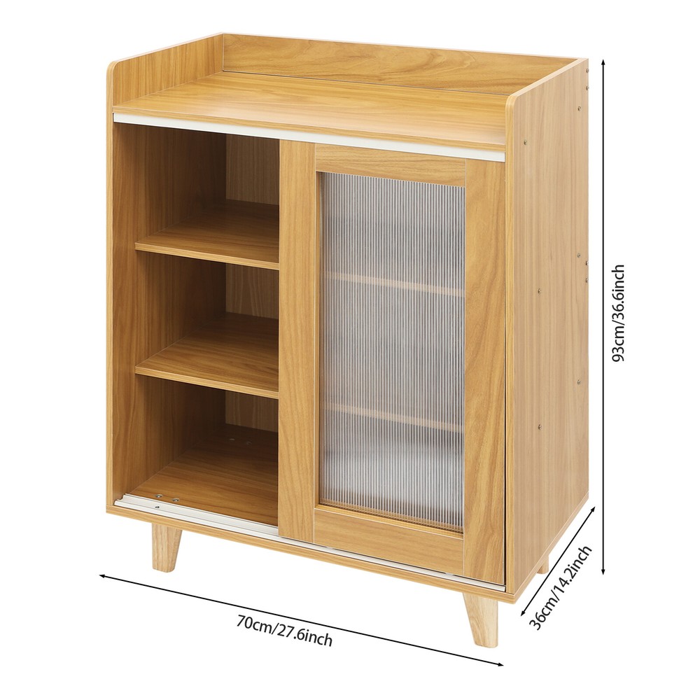 Sideboard Rectangular Kitchen Storage Organizer Floor Standing Storage Cabinet
