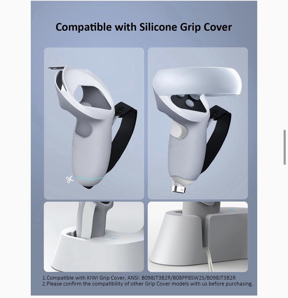 NexiGo S20 Enhanced Charging Dock for Meta Oculus Quest 2 Headset Controller