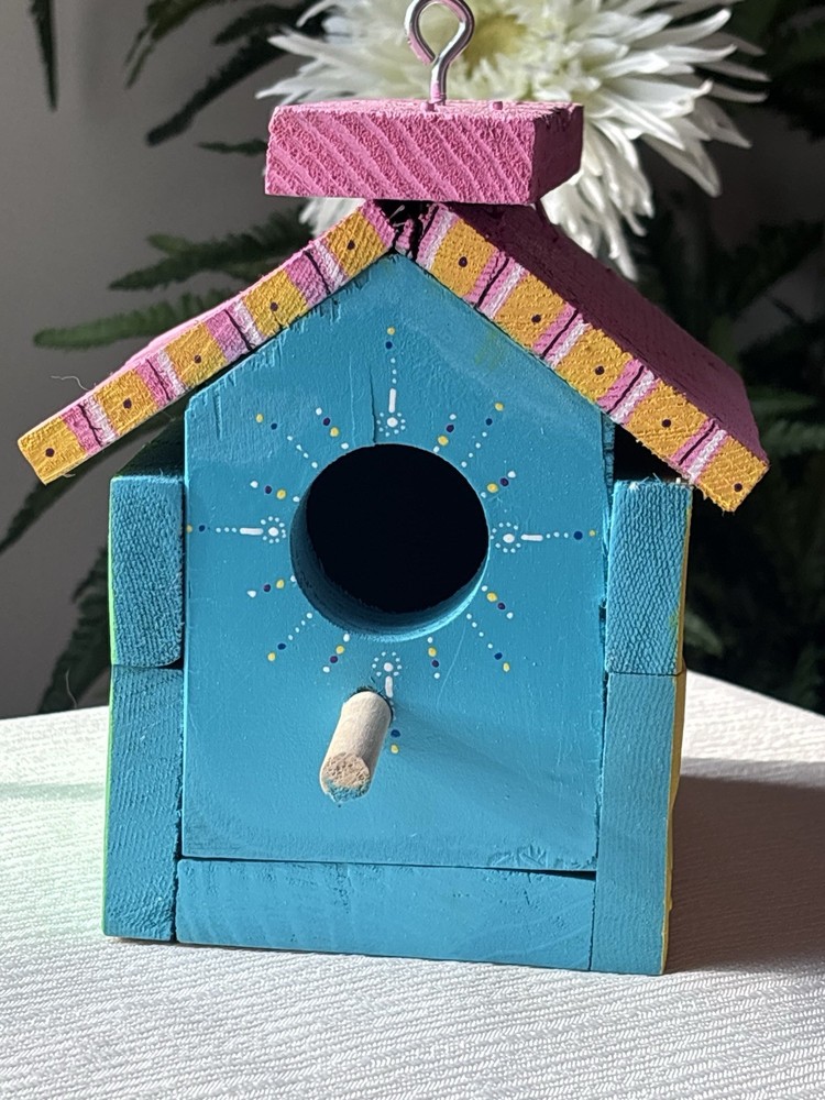 Hand Painted Birdhouse Functional And Cute