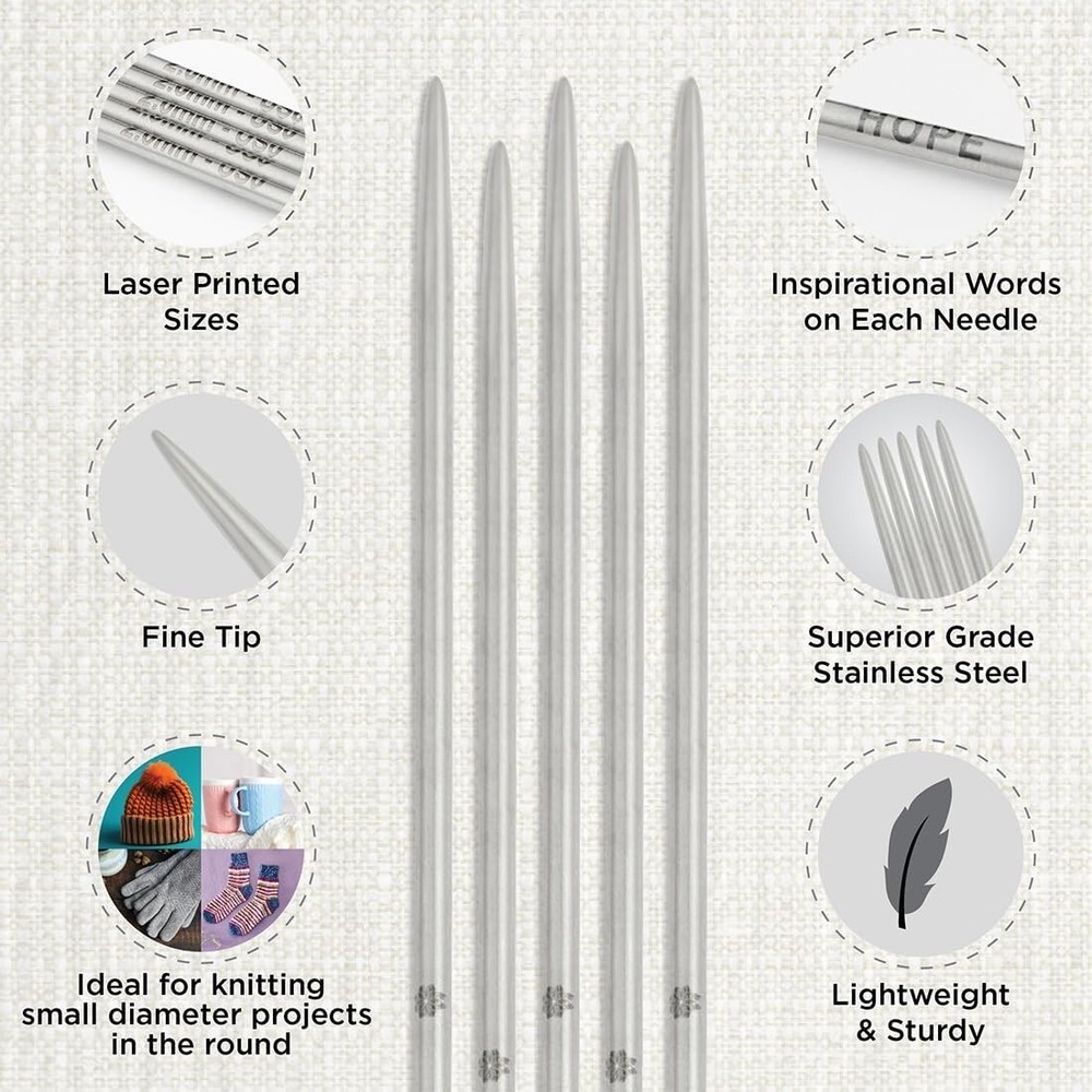 KnitPro Mindful Collection Compassion Double Pointed Knitting Needle Set 6"