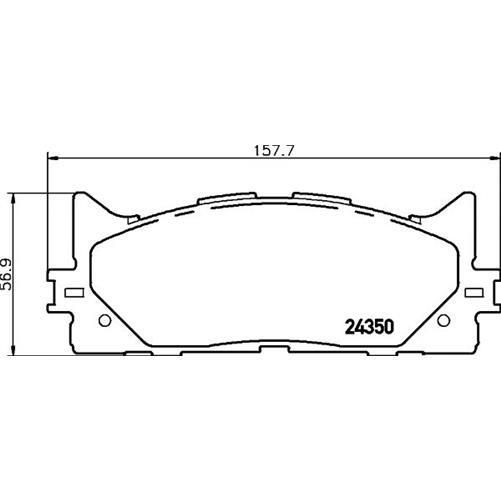 Front Axle BRAKE PADS SET for LEXUS ES 2.4 2009-2012