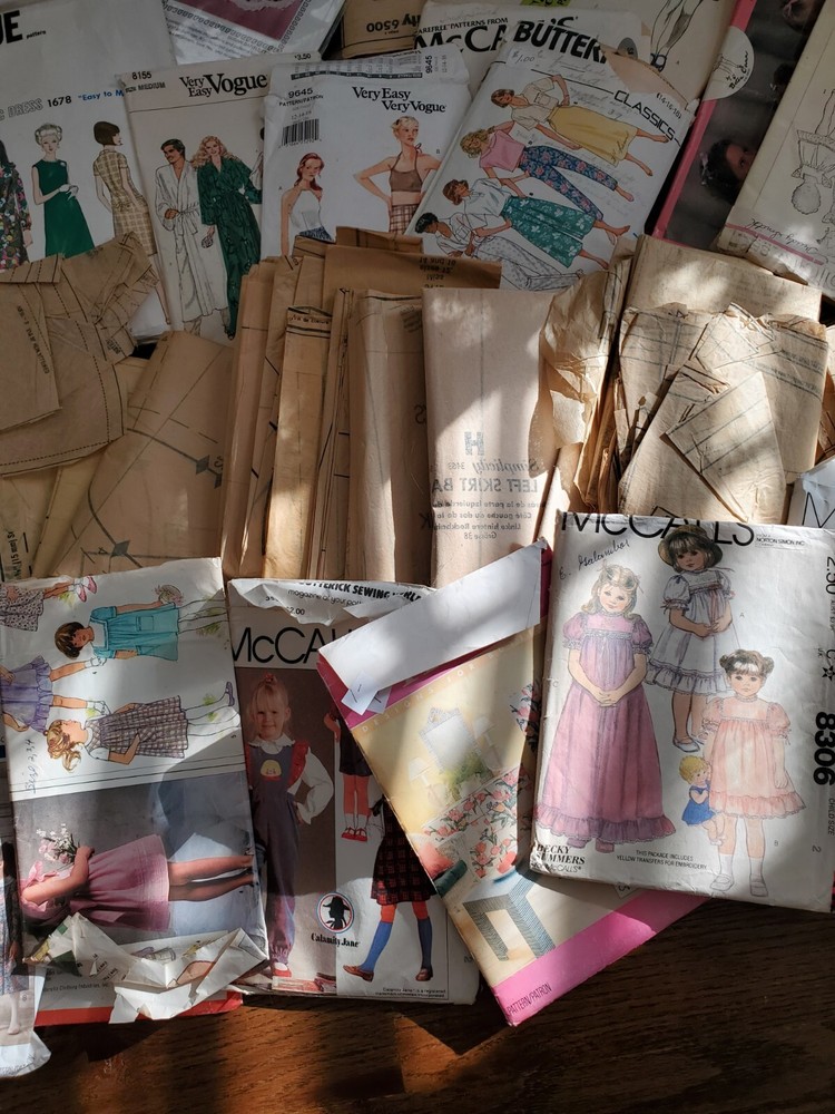 Huge Lot Partial Patterns Envelopes Cut Uncut Scrapbooking Ephemera Junk Journal