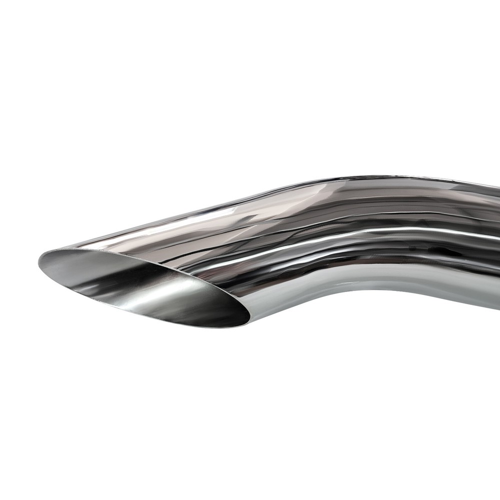 2PCS Chrome Bull Horn Stack Pipe 6"-5"OD x 60" L Exhaust Stack Pipe