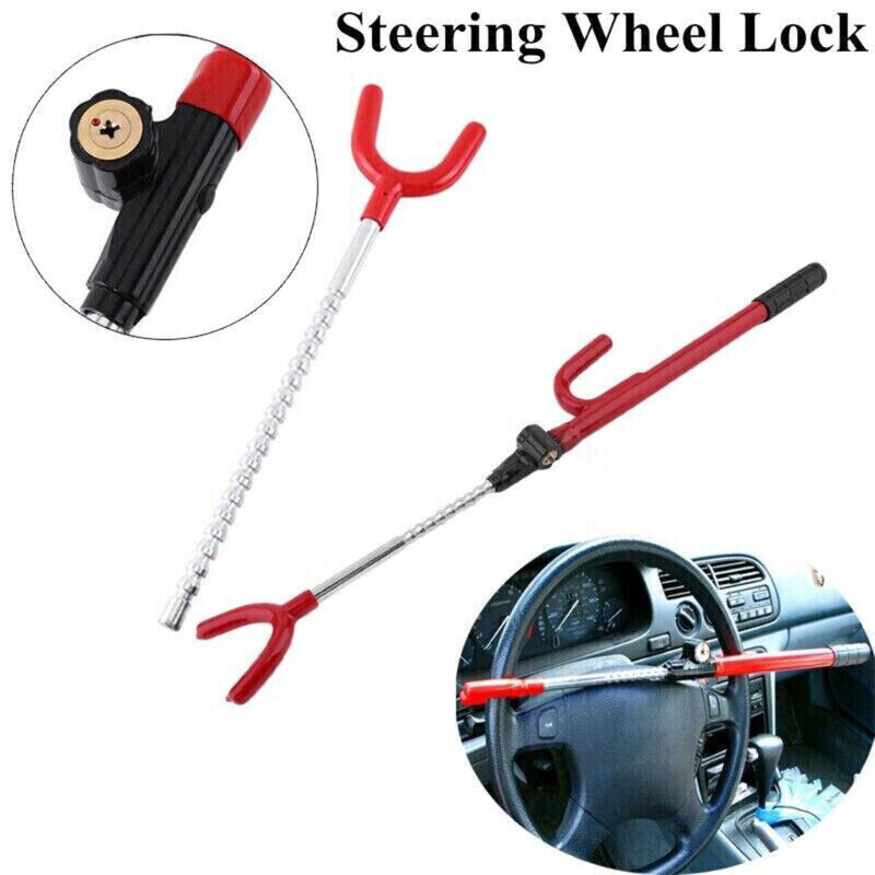 Universal Car Steering Wheel Lock Anti-Theft Security System Adjustable Length