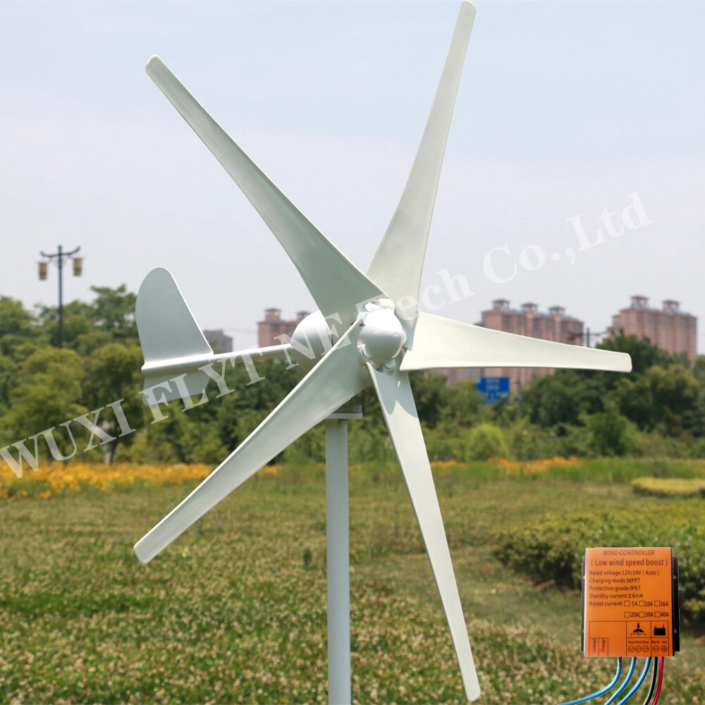 2000W 12V --48V Wind Turbine Generator 3-phase Windmill w/ Charge Controller US