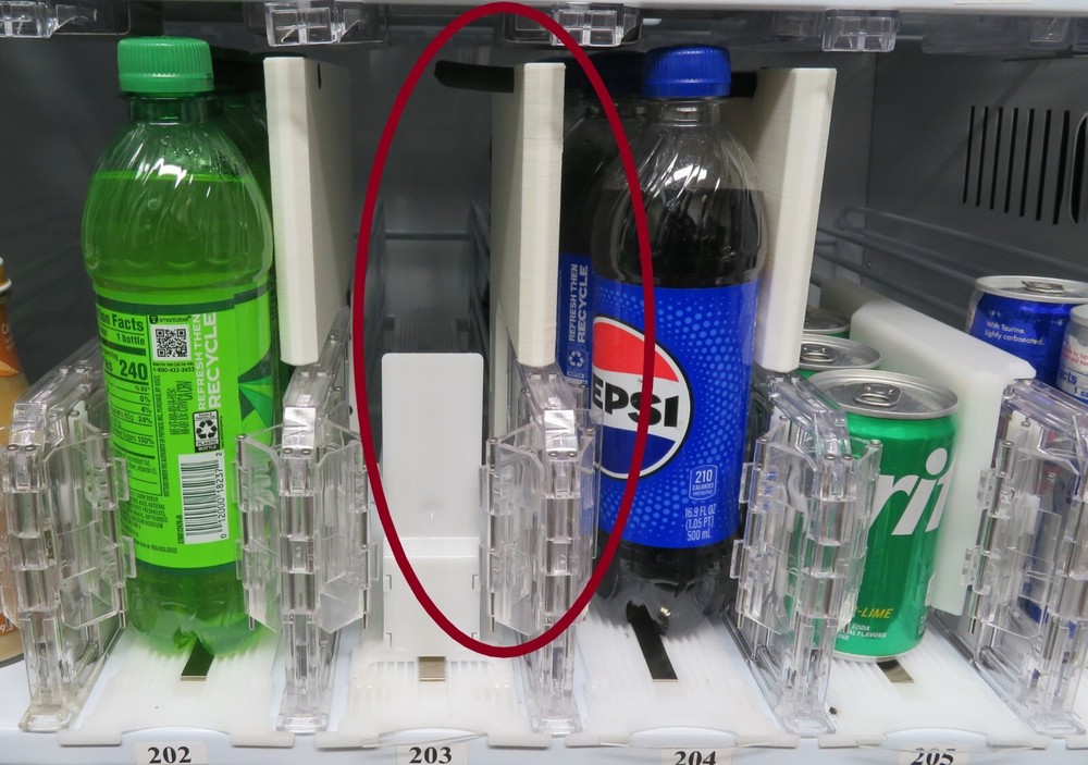 Dixie Narco Bev Max 16.9 Bottle Spacer -helps prevent thin bottles from tipping