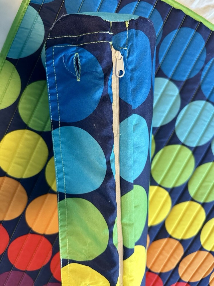 Beach Or Resting Mat with Neck Roll & Carrier Strap. Washable