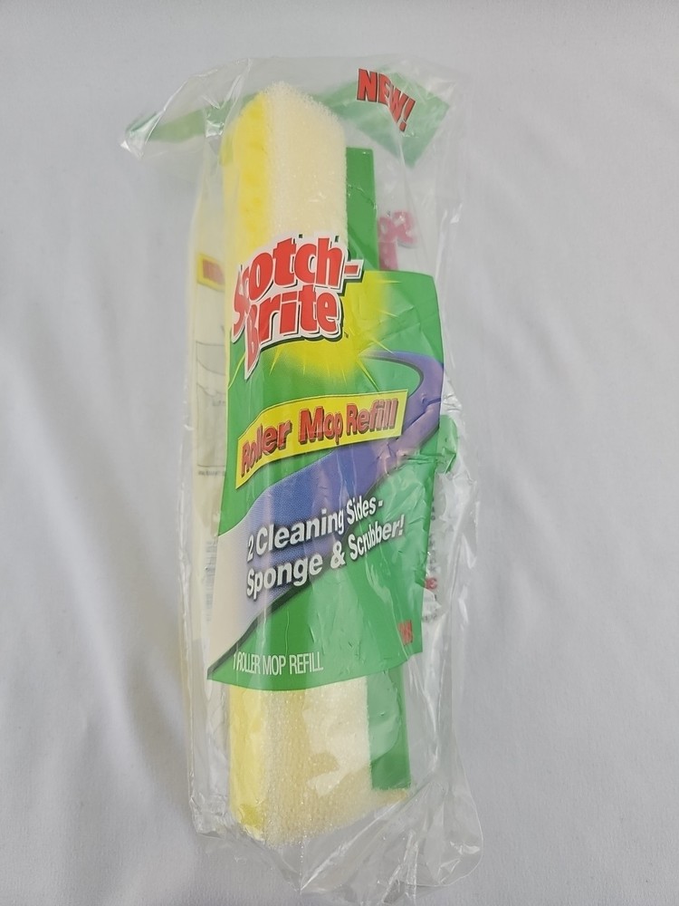 2002 NEW 3M Scotch Brite Roller Mop Refill Cleaning & Scrubber Double Sided