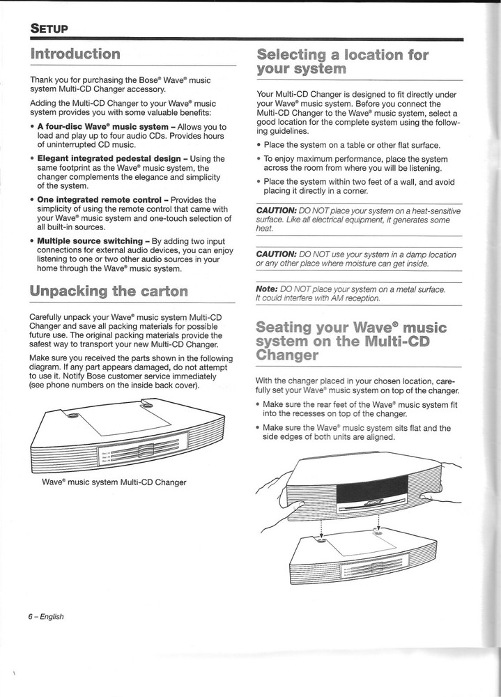 One New Original Bose Wave System Multi CD Changer Update Disc/CD AWRCC1 AWRCC2