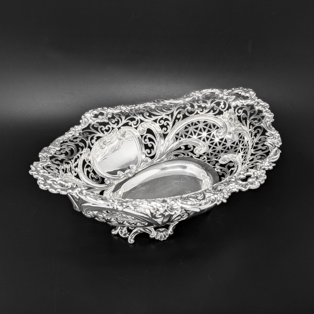 Howard & Co. Sterling Silver Victorian Monogrammed Bread Basket