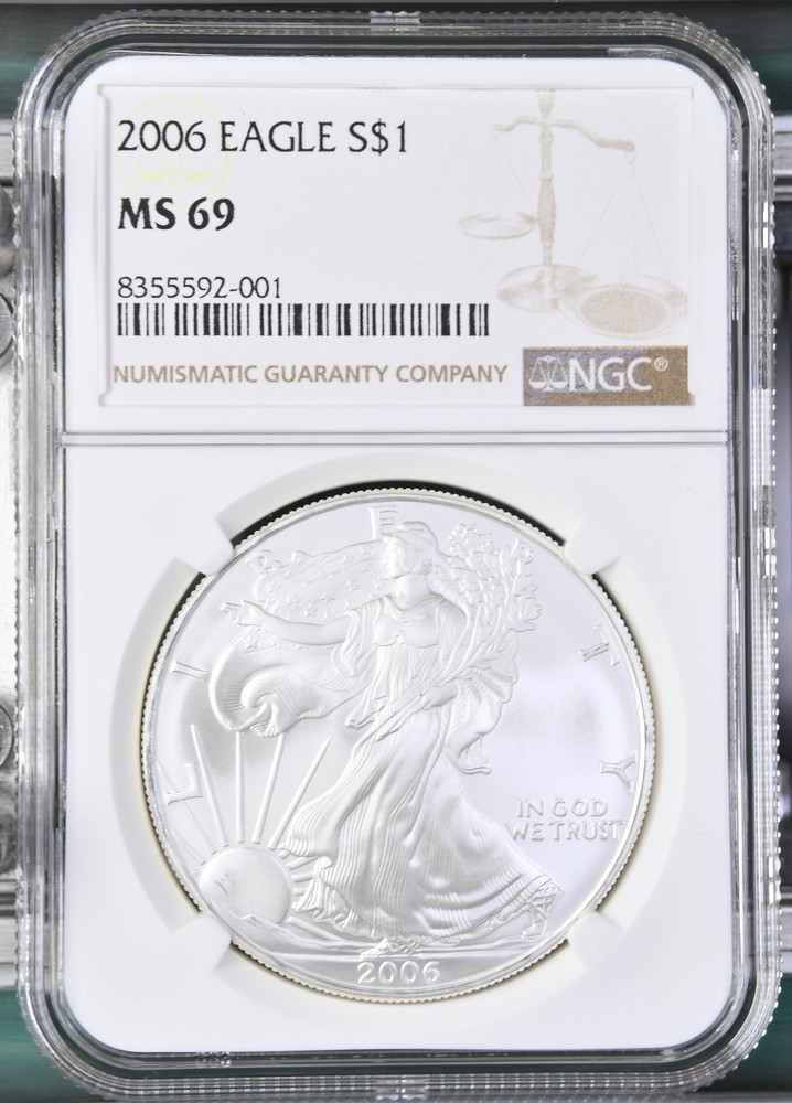 2006 Bullion Silver Eagles NGC MS-69