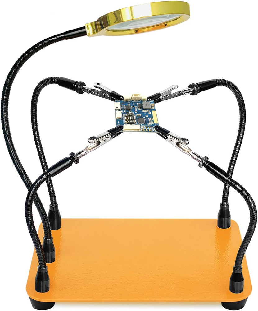 Helping Hands Soldering, Third Hand Soldering Tool PCB Holder Four Arms...